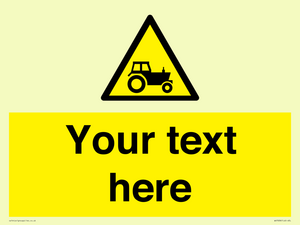 Custom warning farm machinery